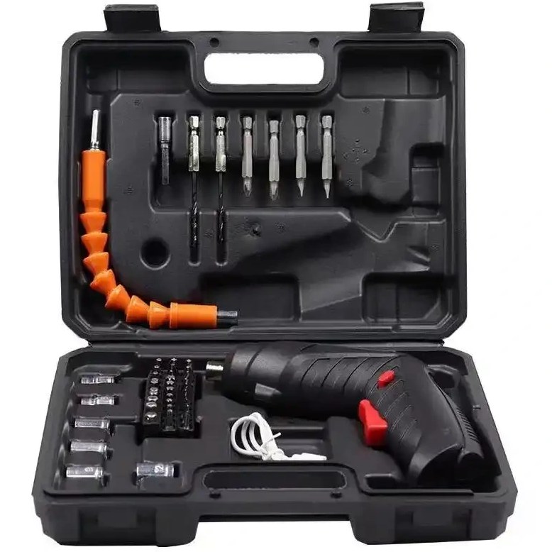 دریل و پیچ گوشتی شارژی مدل ۴۷ تکه با باتری لیتیومی