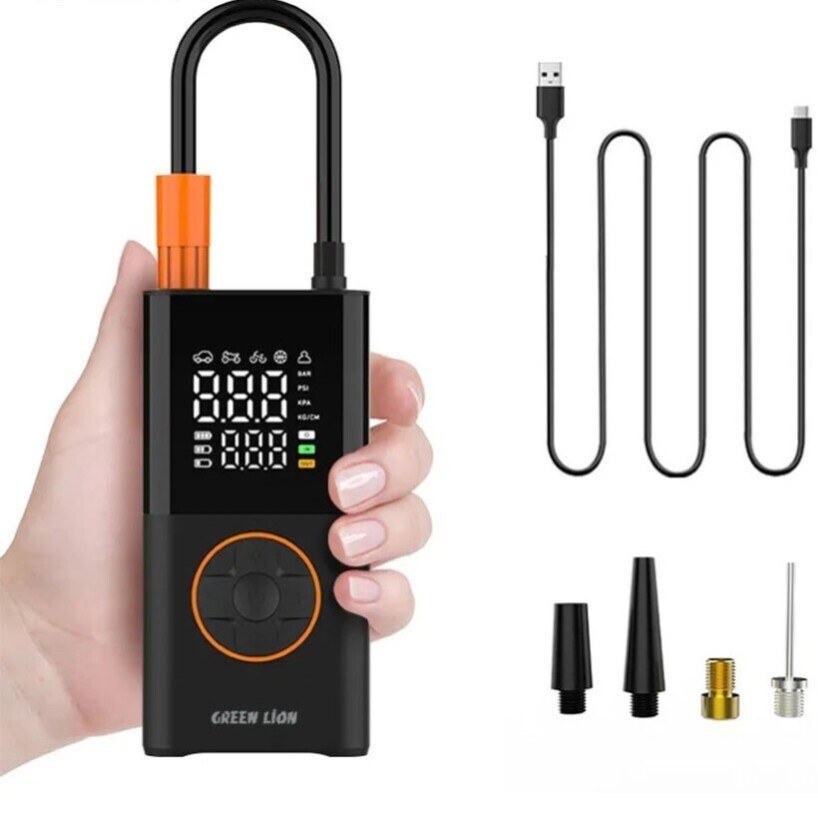 کمپرسور باد قابل حمل گرین لاین مدل GTI-01 با باتری ۳۶۰۰mAh